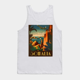 Somalia Vintage Travel Art Poster Tank Top